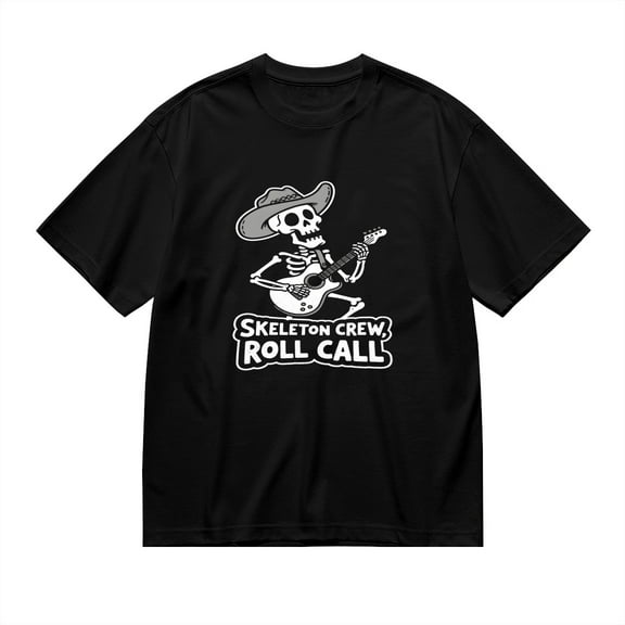 SKELETON CREW ROLL CALL,Skeleton Crew Roll Call Print, Vintage T Shirt, Cotton T-Shirt for Men, 23666311,L