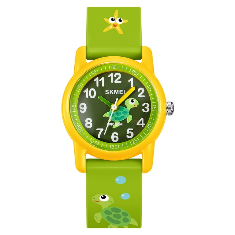 SKEMI Children s Printed Waterproof Sports Watch with 7 Cartoon Patterns Suitable for Children Aged 6 20 as Return to School Birthday Christmas Gift