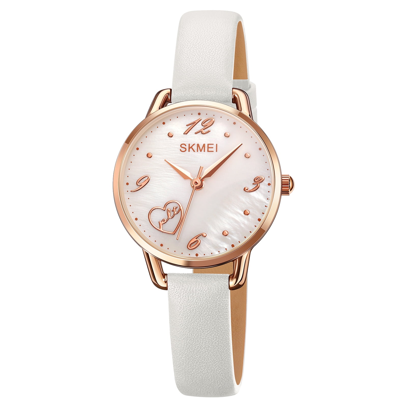 SKEMI Women's Quartz Watch, Women's Girls Waterproof Watch with Leather