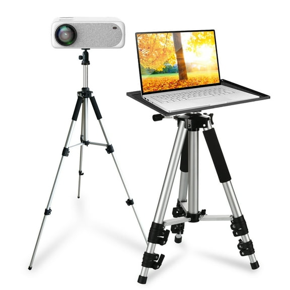 SKERELL Adjustable Height Projector Stand,Universal Projector Stand,Silver Laptop Tripod Stand