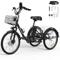 thumbnail image 1 of SKERI Electric Tricycle for Adults, Black Electric Trike Motorized Three Wheel Electric Bicycle, 350W 48V Adult Electric Tricycle with 7 Speeds and Large Basket, 1 of 15