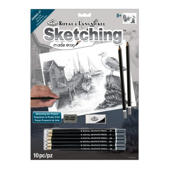 SKBN5 | Sketching Made Easyâ„¢ Fishing Pier 10pc 8.75" x 11.75" Sketching Art Project
