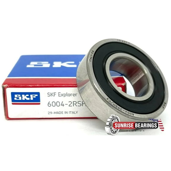 SKF 6004 2RSH DEEP GROOVE BALL BEARING, RUBBER SEALED 20x42x12 mm 100% 6004-2RS
