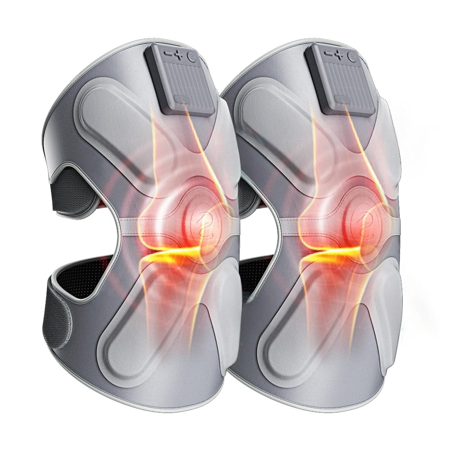 SKG Heated Knee Massager with Vibration, Cordless Brace for Joint Pain Relief, Ideal Gifts for Dad, Men and Women