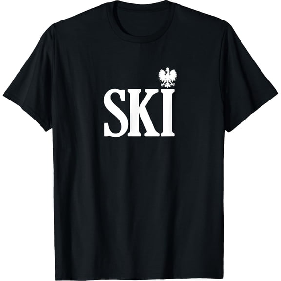 SKI Polish Surnames Ending Polish Eagle Dyngus Day T-Shirtmen and women can wear, black, white, gifts