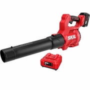 SKIL PWR CORE 20V Cordless Leaf Blower, Brushless 420 CFM 105 MPH Electric Leaf Blower with Variable Speed, 4.0Ah Battery and Charger, BL0420B-13