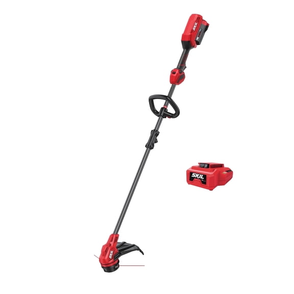 SKIL PWR CORE 40V 14-Inch Brushless Cordless String Trimmer, 2-in-1 Trimmer and Edger Function with Adjustable Handle, 2.0Ah Battery and 60W Charger Included, LT1400C-11