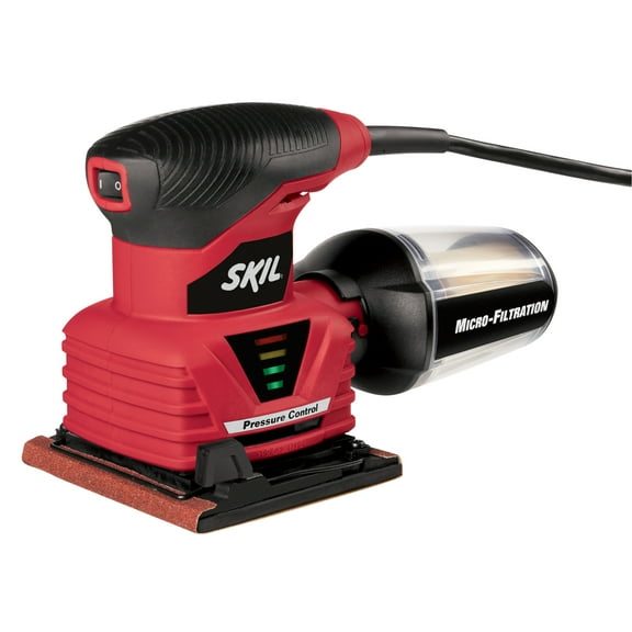 SKIL 7292-02 2 Amp 1/4 inch Sheet Sander with Pressure Control, and Built-in Vacuum Adapter for Dust Collection