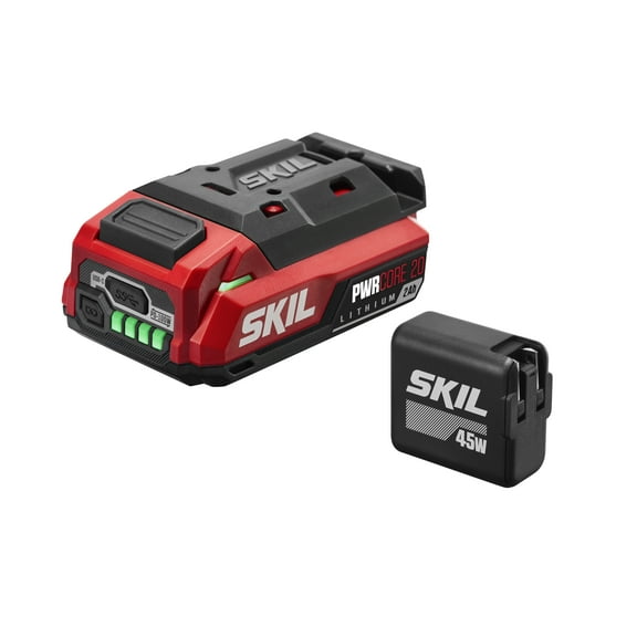 SKIL CB5100B-11 PWR CORE 20V 2.0Ah Lithium Battery and Charger Starter Kit