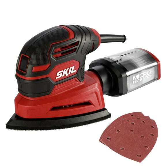 SKIL SR250801 1 Amp Corded Mouse Sander with Micro-Filter Dust Box , and Vibration Control