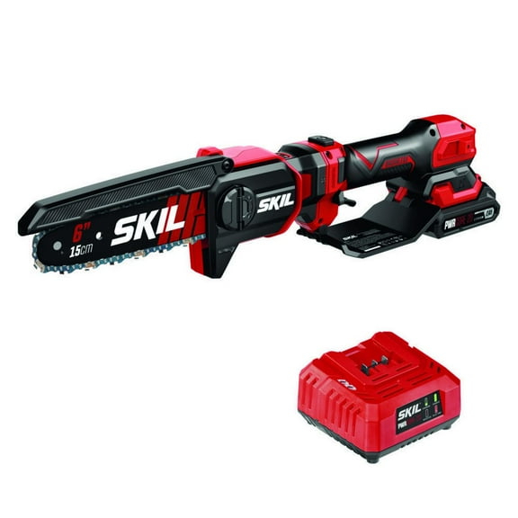SKIL PR0601B-11 20V 6'' Brushless Telescopic Pruning Saw Kit with 2.0Ah Battery & Charger