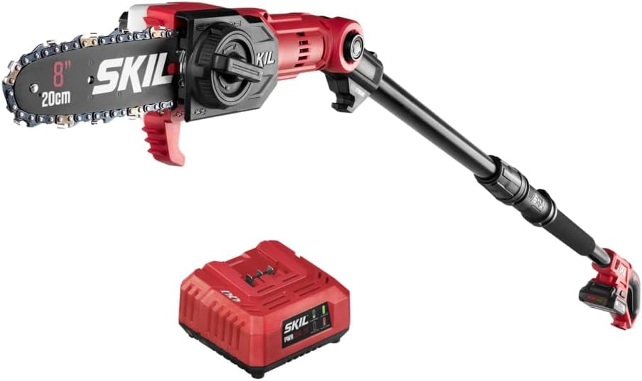 SKIL PS4563B-10 20V PWR CORE 20 8 in. Cordless Pole Saw Kit w/2Ah Battery \u0026 Charger.