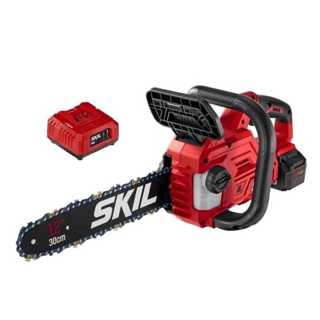 SKIL PWR CORE 40V 12-Inch Cordless Chainsaw , Brushless Handle Chainsaw with Auto-Lubrication , Tool-Less Chain Tensioning with 4.0Ah Battery and Charger