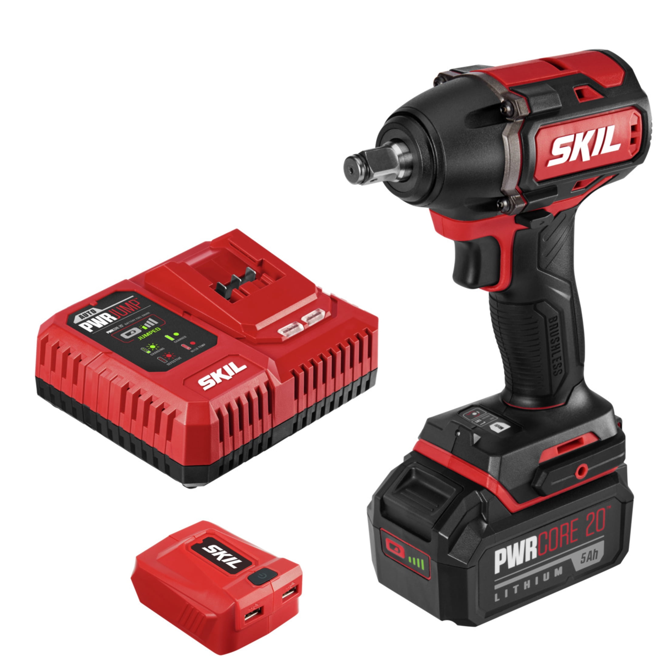 SKIL PWR Core 20 Brushless 20V 1 2 Impact Wrench Kit Walmart