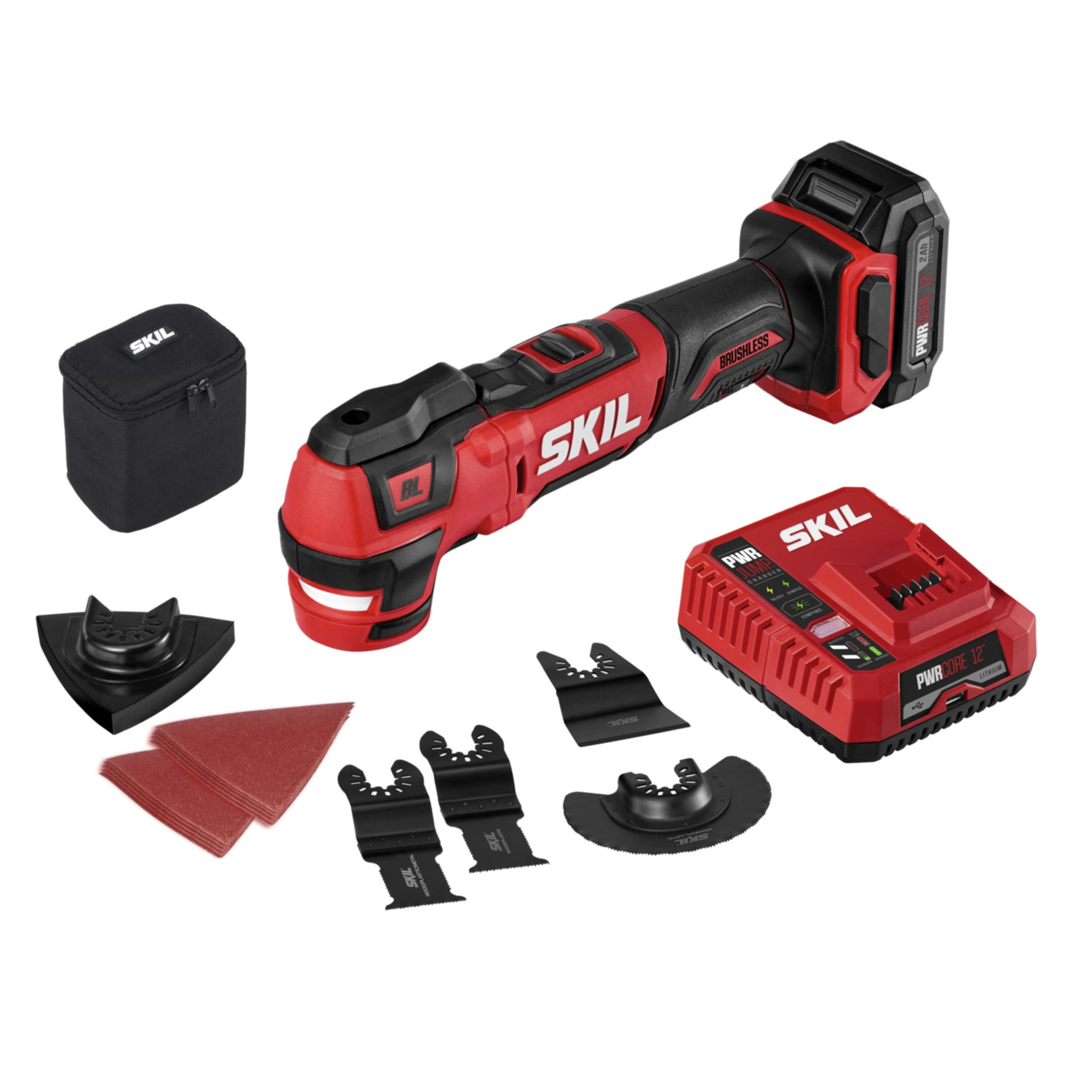 SKIL PWRCore 12 Brushless 12V Oscillating MultiTool Kit with PWRJump Charger