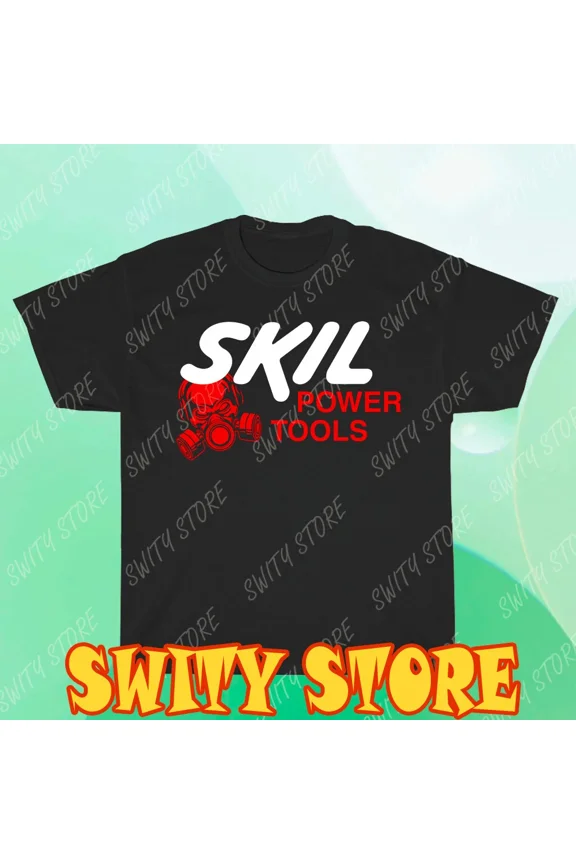 SKIL Power Tools Logo Men's Black T-shirt Logo T-Shirt Funny Size S to 5XL