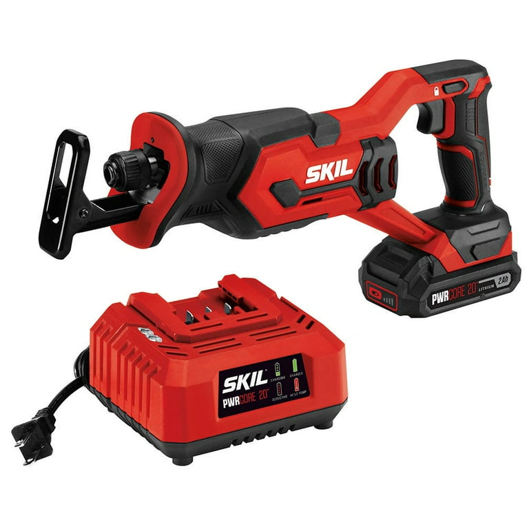 SKIL 20V Cordless Reciprocating Saw, 2.0Ah Lithium Battery and 20V Charger, RS582902 SKIL 20V Cordless Reciprocating Saw, 2.0Ah Lithium Battery and 20V Charger, RS582902