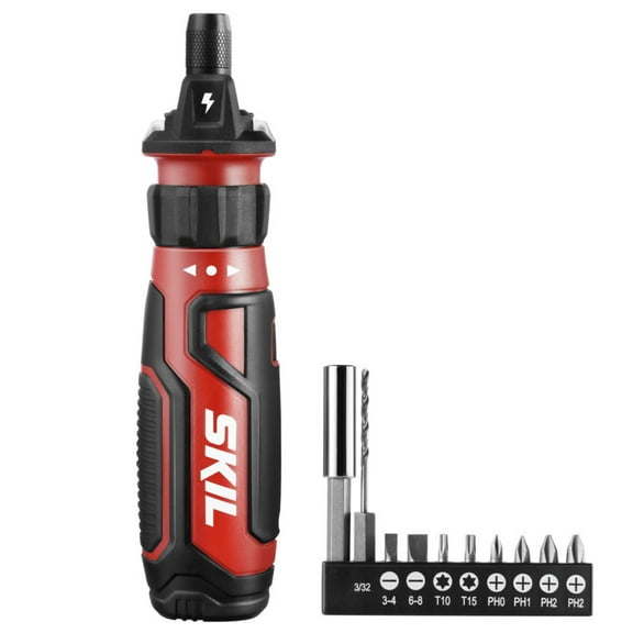 SKIL SD561201 4V Rechargeable Screwdriver with Circuit Sensor Technology with Included Bit Set