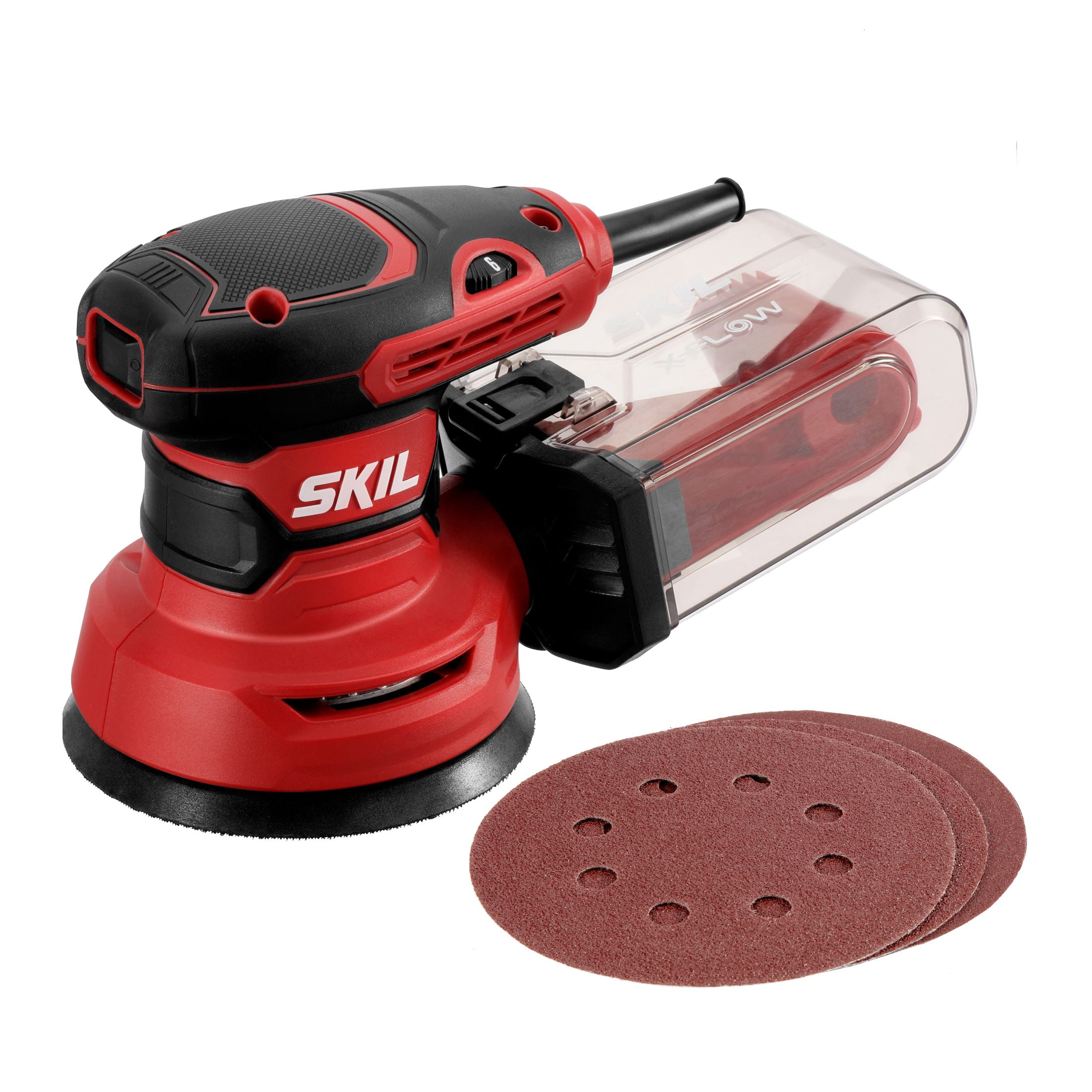 SKIL SR211601 2.8 Amp 5 Inch Random Orbital Sander with Cyclonic Dust Box and Variable Speed Control Dust Sealed Switch