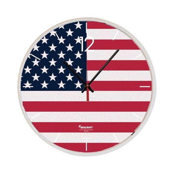 SKILCRAFT American Flag Wall Clock