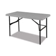 thumbnail image 1 of NSN6976843 48 x 24 x 20 in. Blow Rectangular Molded Folding Table  Charcoal, 1 of 1