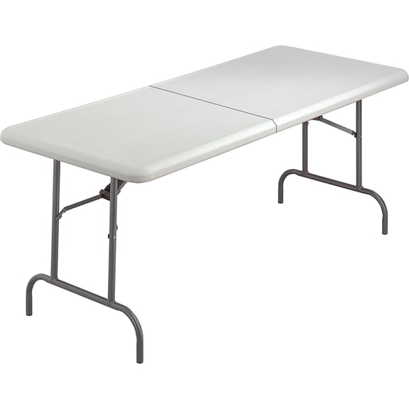 Ability One NSN6716415 7110-01-671-6415 Rectangular Blow Molded Folding Tables, Platinum - 72 x 30 x 29 in.