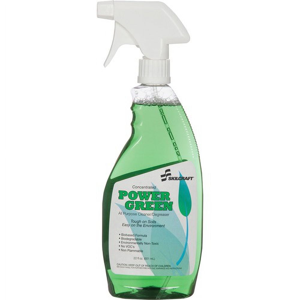 SKILCRAFT Cleaner/Degreaser Spray, Allpurpose, 22 oz, Green