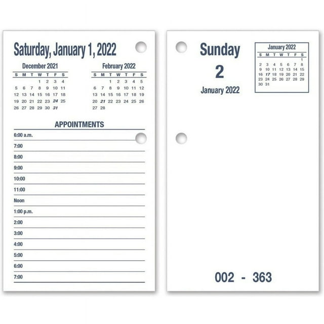 SKILCRAFT DayMax System Refill Calendar Pages