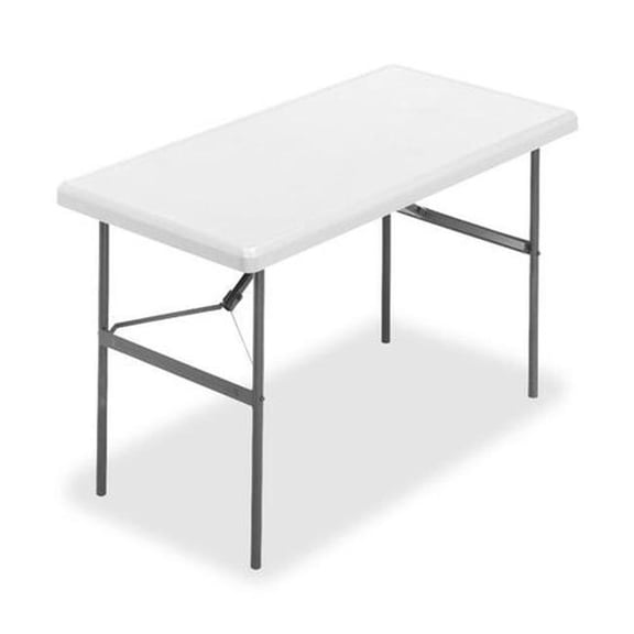 Skilcraft NSN5766177 24 x 48 x 29 in. Lightweight Folding Table - Platinum Rectangle Top, Gray Base