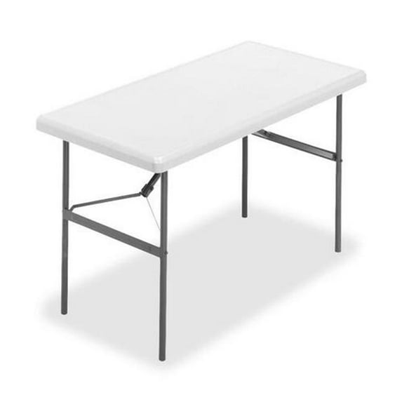 Skilcraft NSN5766177 24 x 48 x 29 in. Lightweight Folding Table - Platinum Rectangle Top, Gray Base