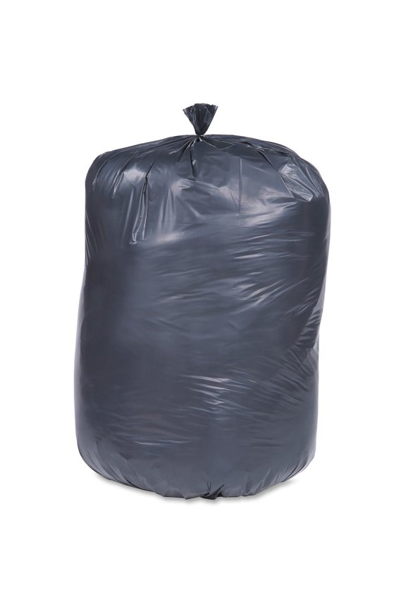 Trash Bags, 1.5 mil, 36"x58", 60 Gal, 100/BX, Black - NSN3862410