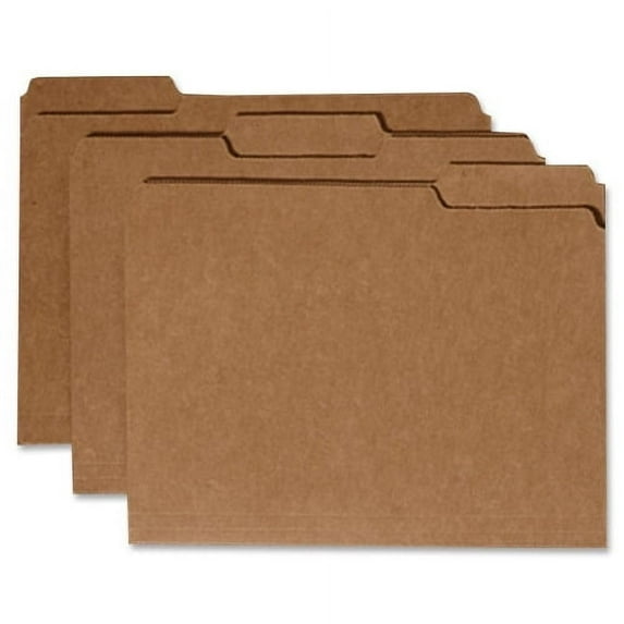 SKILCRAFT Medium Kraft Paperboard File Folder Letter - 8 1/2" x 11" Sheet Size - 3/4" Expansion - 1/3 Tab Cut - Top Tab Location - Assorted Position Tab Position - 11 pt. Folder Thickness - Paperboard