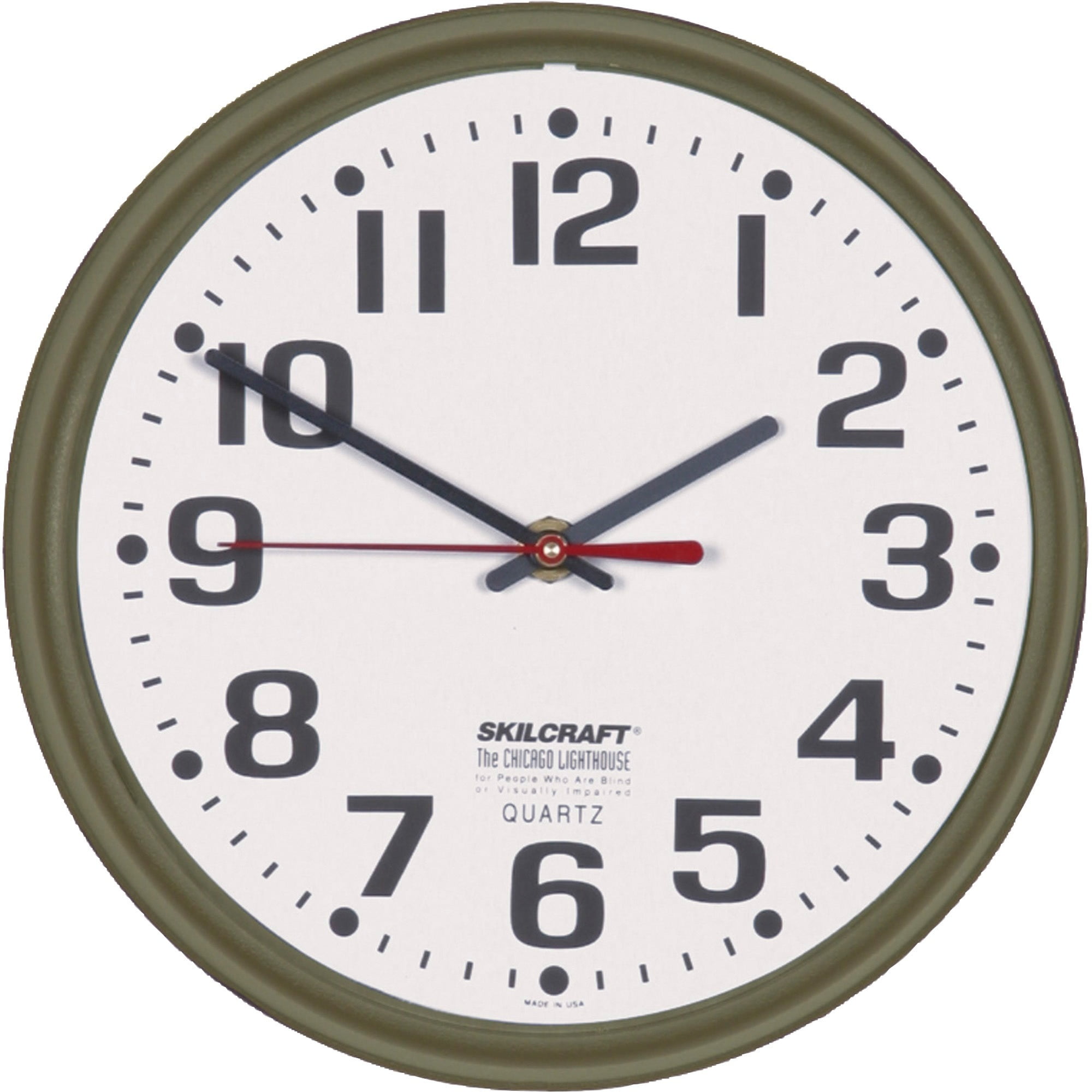 SKILCRAFT, NSN0468849, Slimline Round Wall Clock, 1