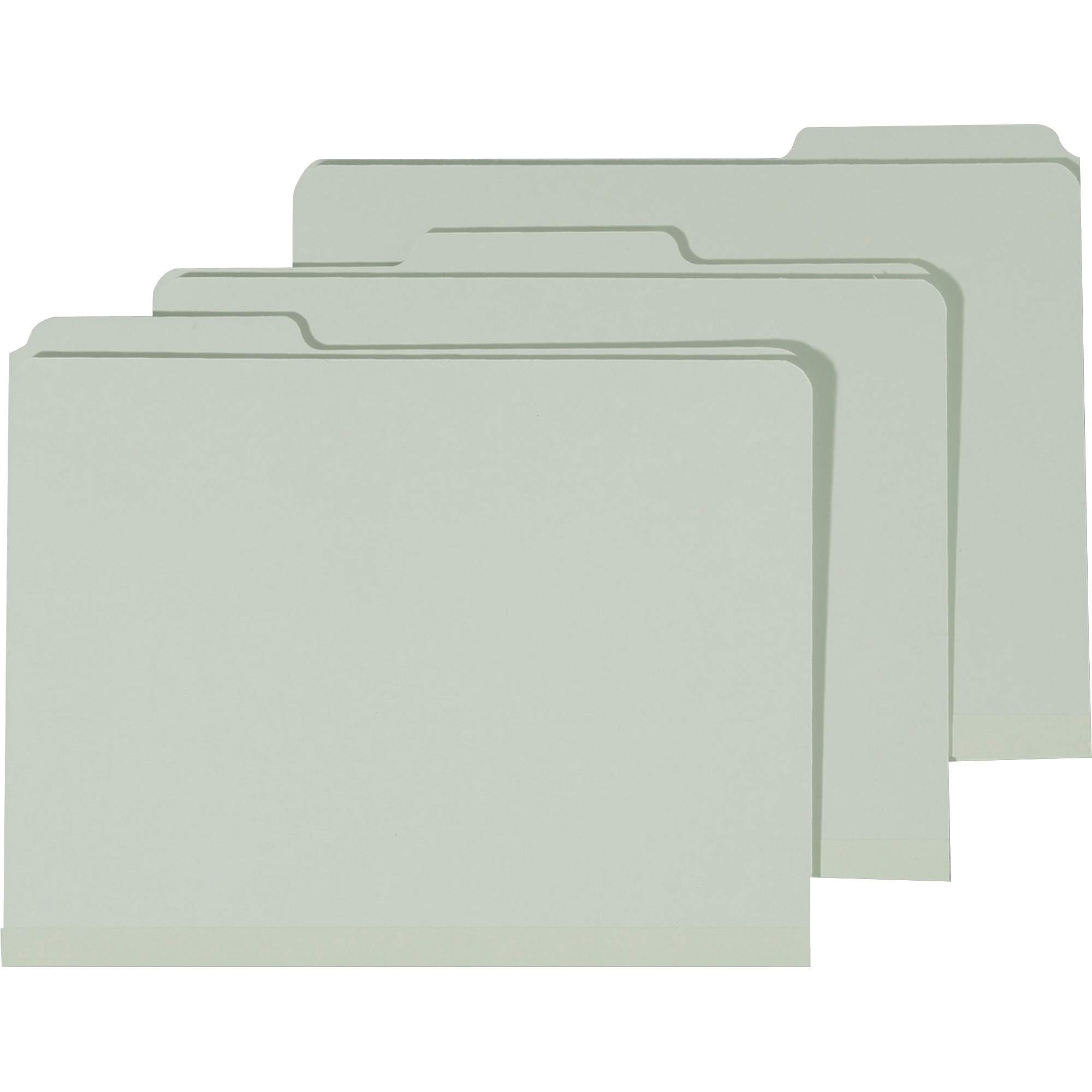 SKILCRAFT, NSN2868570, 1/3cut Heavyduty Pressboard File Folders, 100 / Box, Light Green