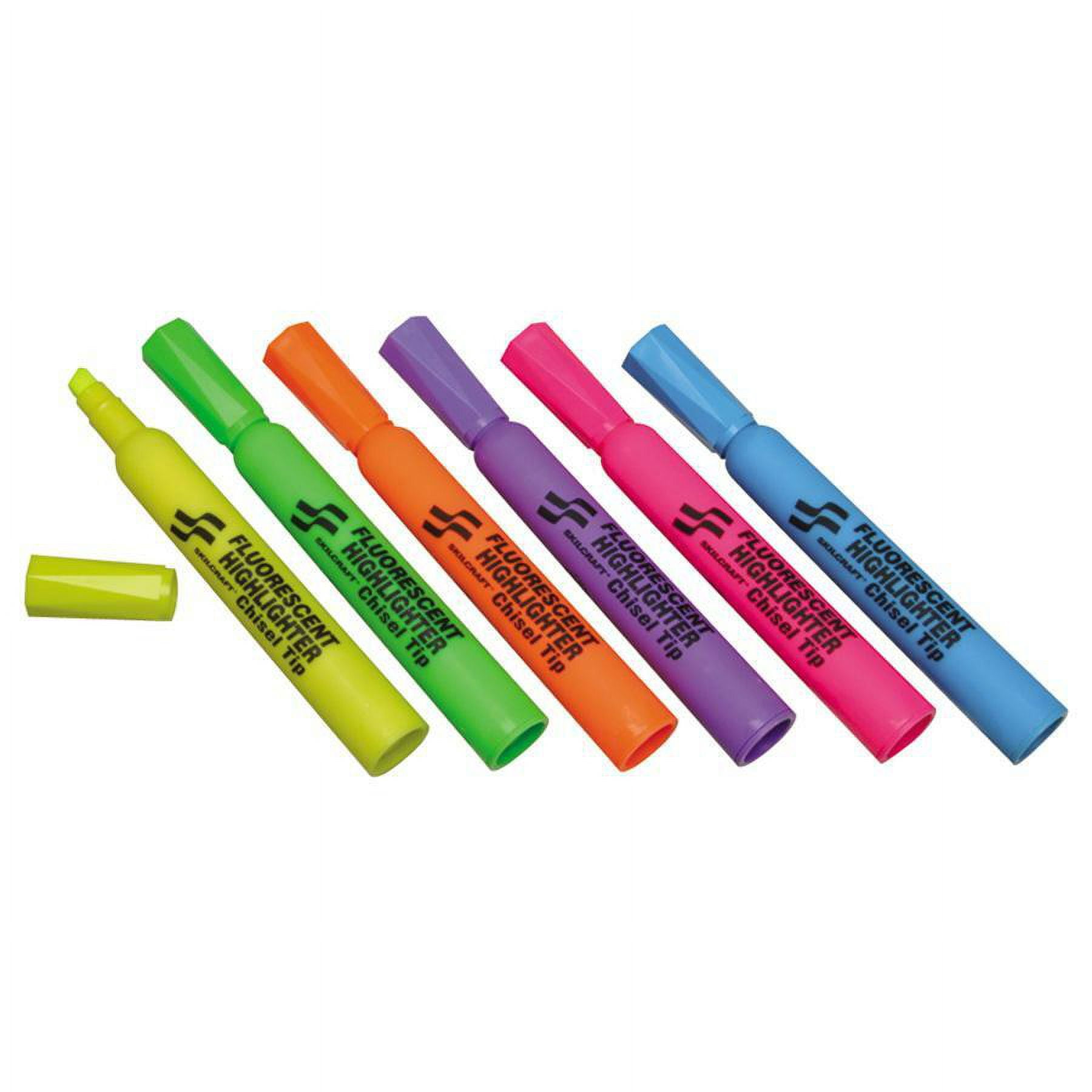 7520016919223 SKILCRAFT Gel Highlighter, Assorted Ink Colors, Chisel Tip,  Assorted Barrel Colors, 5/Pack - ASE Direct