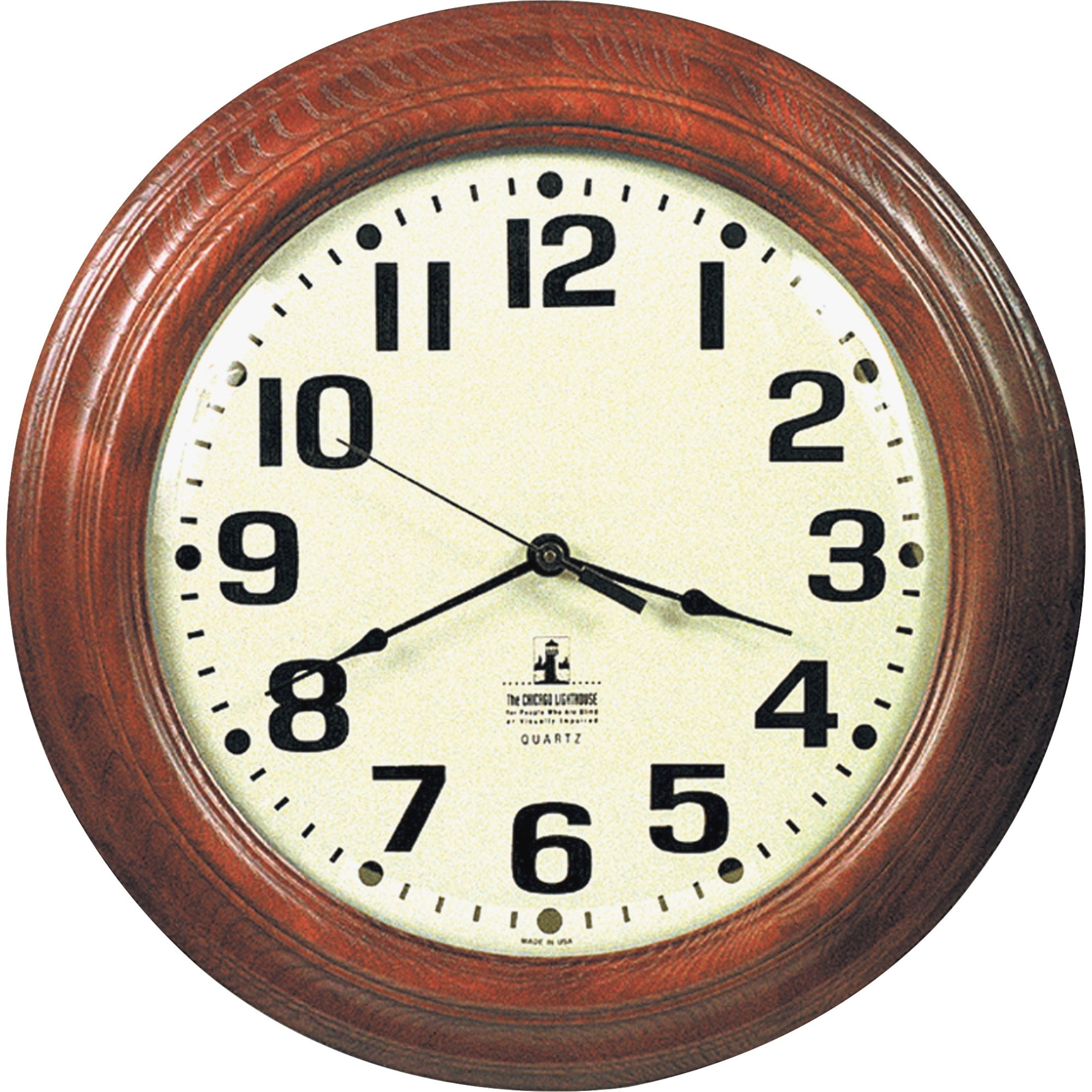Skil Craft 16-Inch Mahogany Frame Analog Quartz Wall Clock, Battery ...