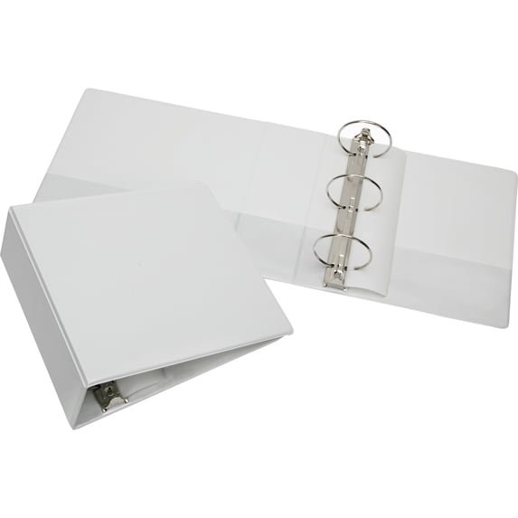 SKILCRAFT, NSN5104866, Round Ring Heavy-duty Vinyl Binder, 1 Each, White
