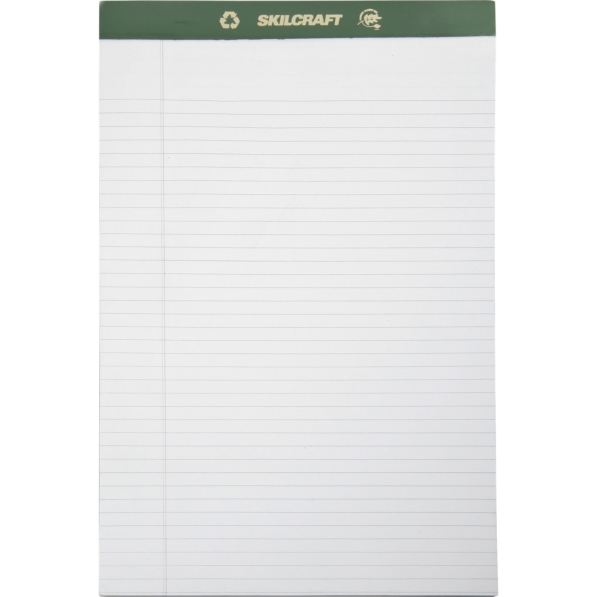 SKILCRAFT, NSN5169626, Legal - Ruled Perforated Writing Pads - Legal, 12 Per Dozen