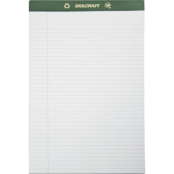 SKILCRAFT, NSN5169626, Legal - ruled Perforated Writing Pads - Legal, 12 / Dozen