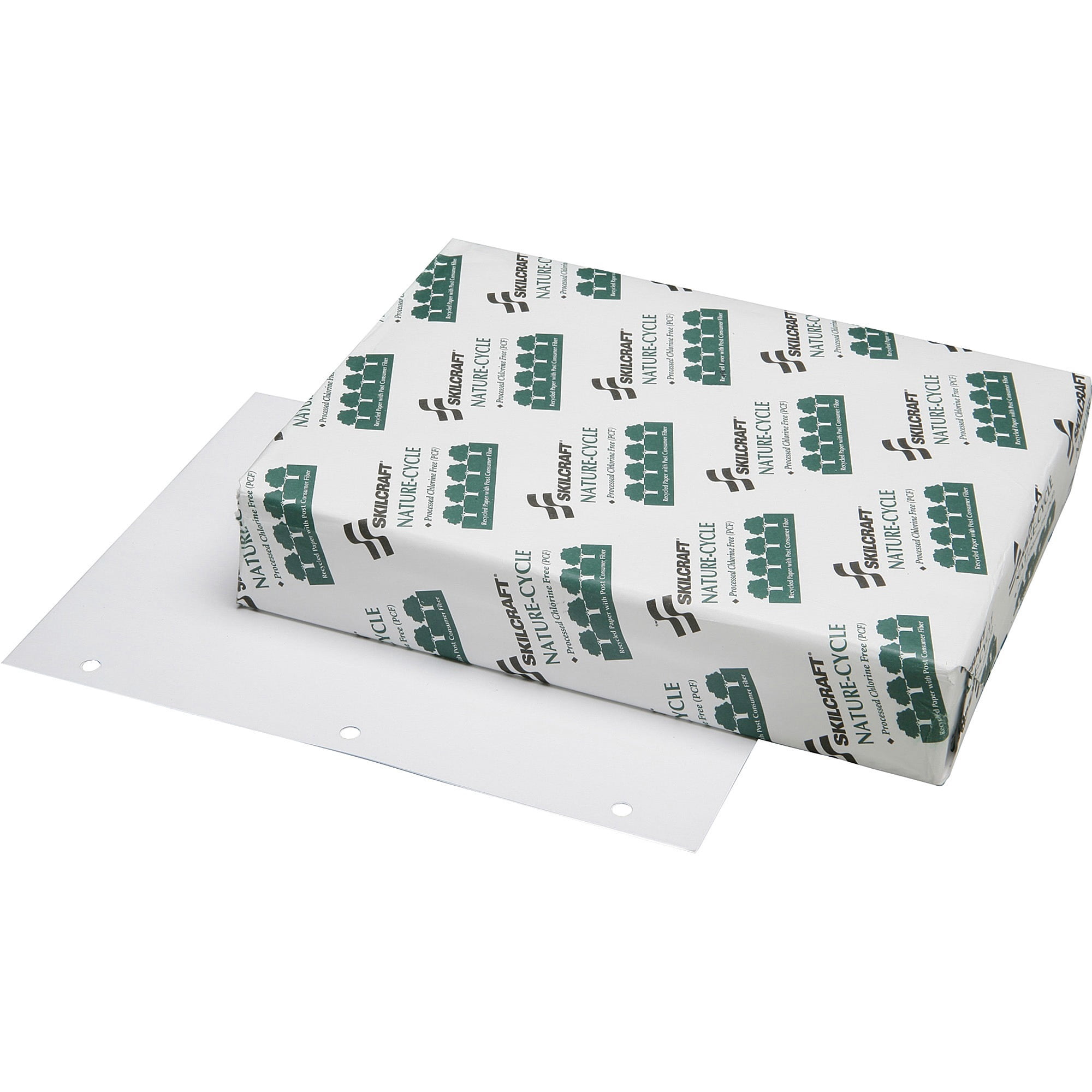 SKILCRAFT, NSN5399832, Nature-Cycle 3-Hole PCF Copy Paper, 2500/Box, White
