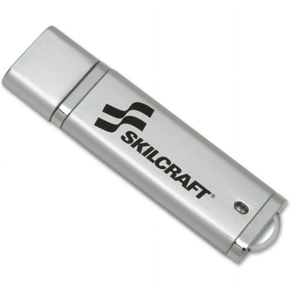 SKILCRAFT, NSN5584986, Plug-and-Play USB Drive, 1 / Each, Silver