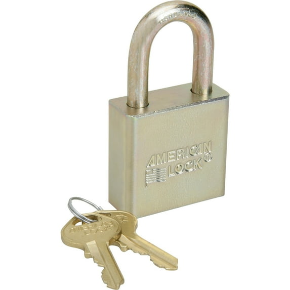 SKILCRAFT, NSN5881036, Solid Steel Case Padlock, 1 Each, Steel Gray