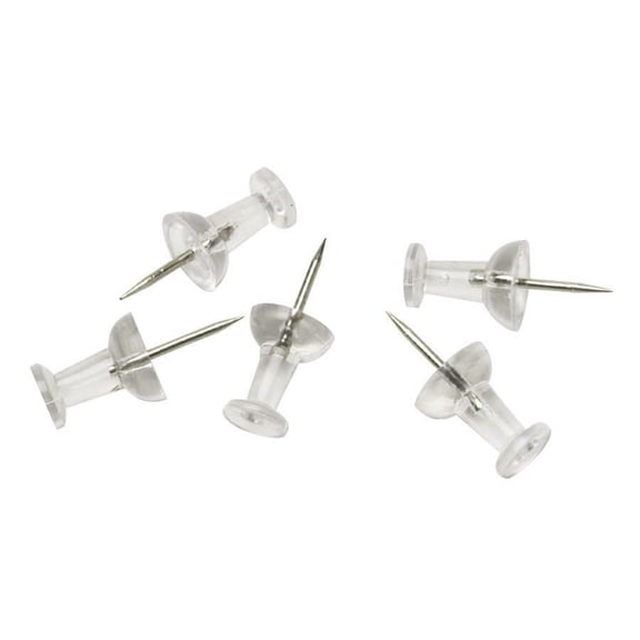 SKILCRAFT, NSN9400935, 3/8" Point Push Pins, 100 / Box, Silver