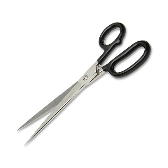 Skilcraft Pointed Scissors, Steel,4-5/8"Cut Length, Str.,9",BK Handles - NSN1616912