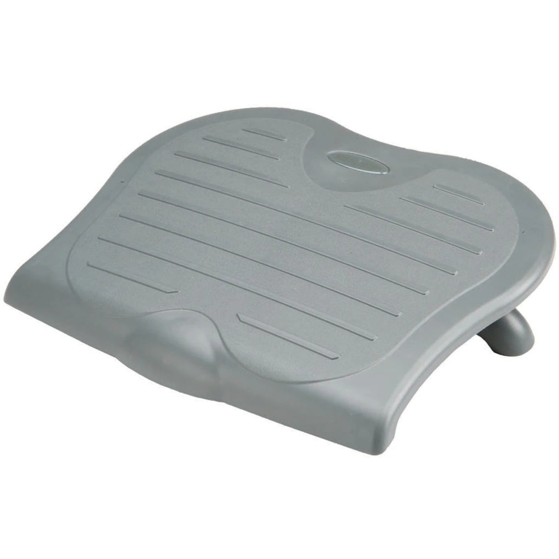 Gray Adjustable Ergonomic Plastic Footrest with Non-Slip Platform