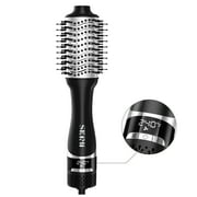 SKIMI Hair Dryer Brush, Hot Air Brush Digital Display, Blowout Brush Ceramic Barrel, Heated Brush