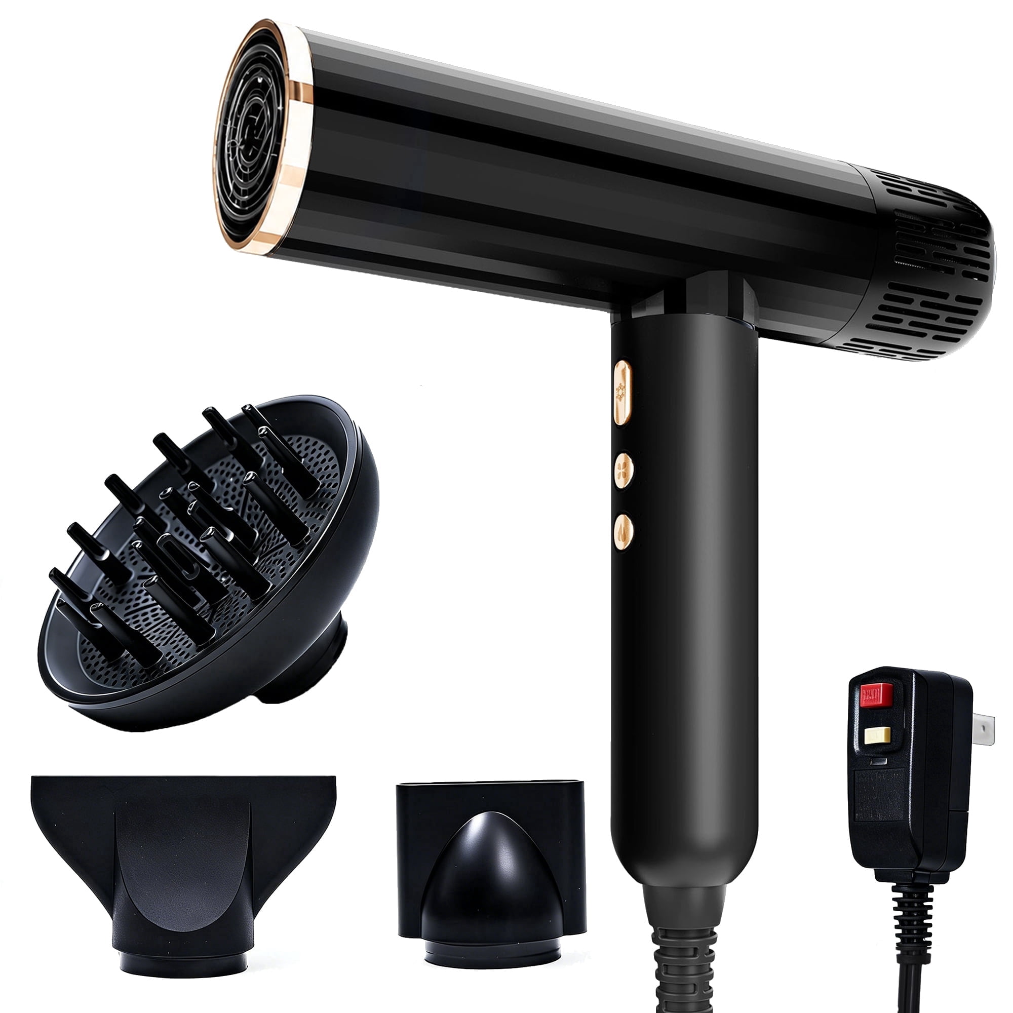 mimi Anion High Speed Hair Dryer ドライヤー SKIMI Ionic Hair Dryer, 1600W Lightweight Blow Dryer with Diffuser