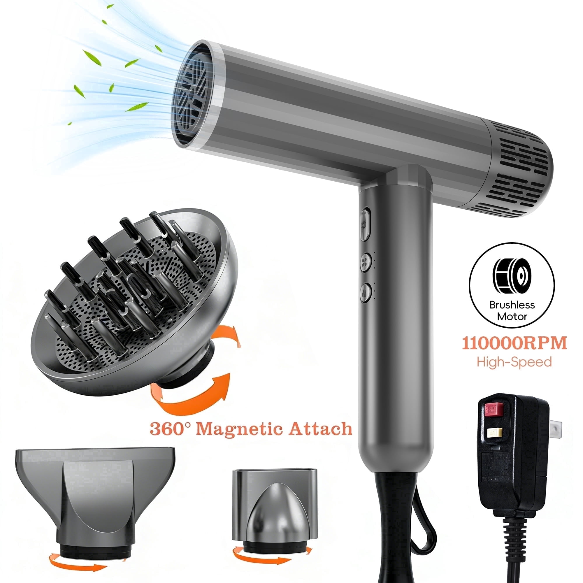 mimi Anion High Speed Hair Dryer ドライヤー SKIMI Ionic Hair Dryer, High Speed 110000RPM Blow Dryer, Hair Blow