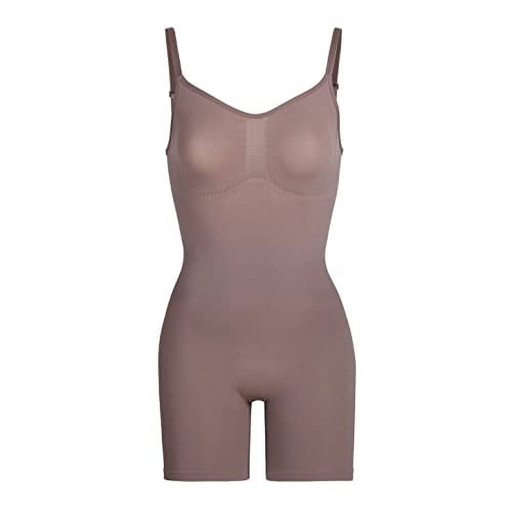 SKIMS Sculpting Bodysuit Mid Thigh with Open Gusset Umber - Size