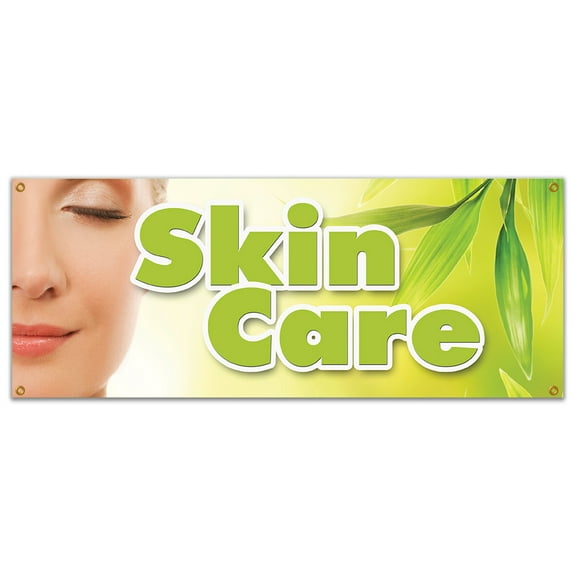 SKIN CARE BANNER SIGN esthetician spa massage specialist salon dermatologist